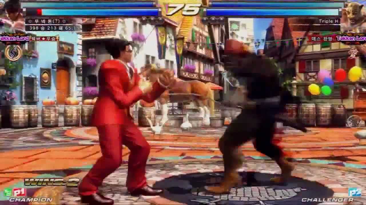 Tekken Tag 2 Unlimited Knee (Jin/Feng) vs Triple H (King/A. King)