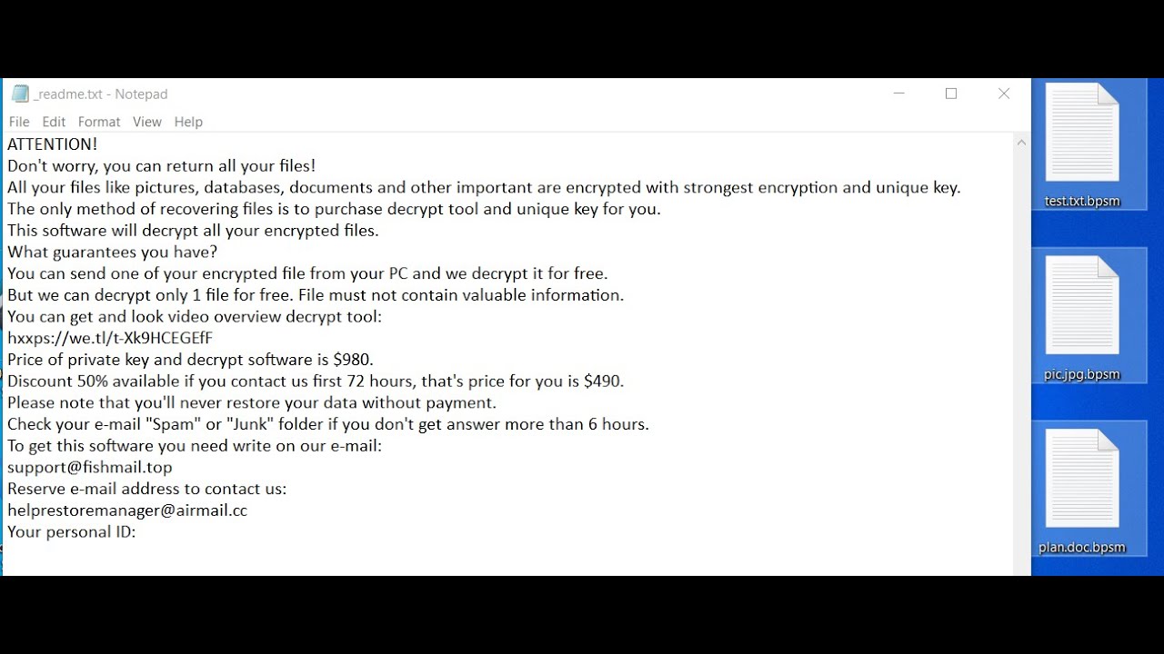 BPSM File Virus Ransomware | How to Remove & Decrypt