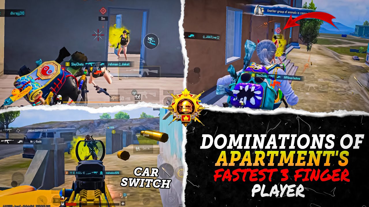 Domination’s Of Apartment😎 Fastest 3 Finger Player in BGMI