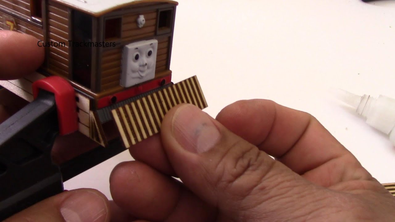 xTool M1 Laser cut & engrave Toby's Cow Catcher Trackmaster update