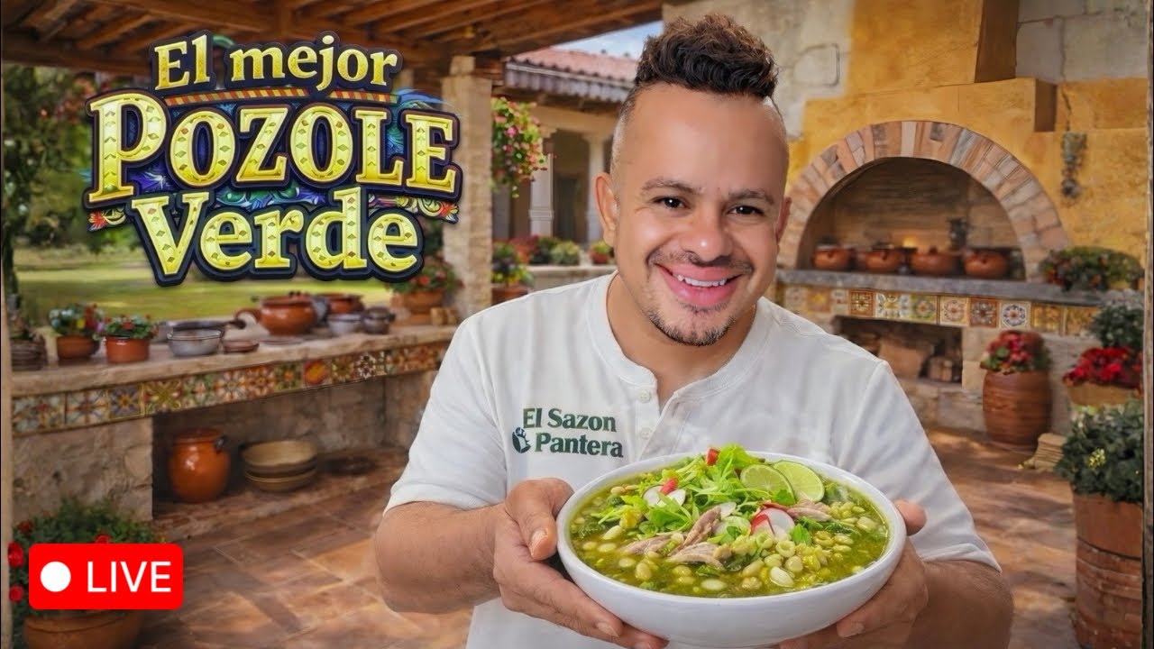 Pozole Verde de Pollo Delicioso!  Fácil y Bien Mexicano! #live #receta #cocina