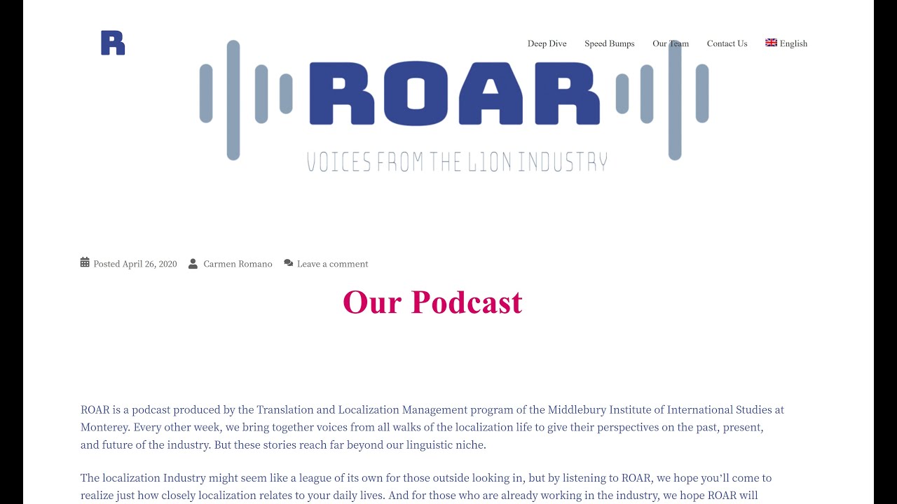 ROAR Podcast's Localized Website (in Simplified Chinese and LATAM Spanish)