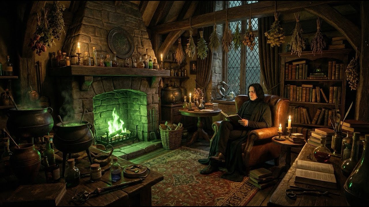 Snape’s Office Ambience 🕯️ Calm Music for Late Night Potions Studies / Harry Potter Inspired