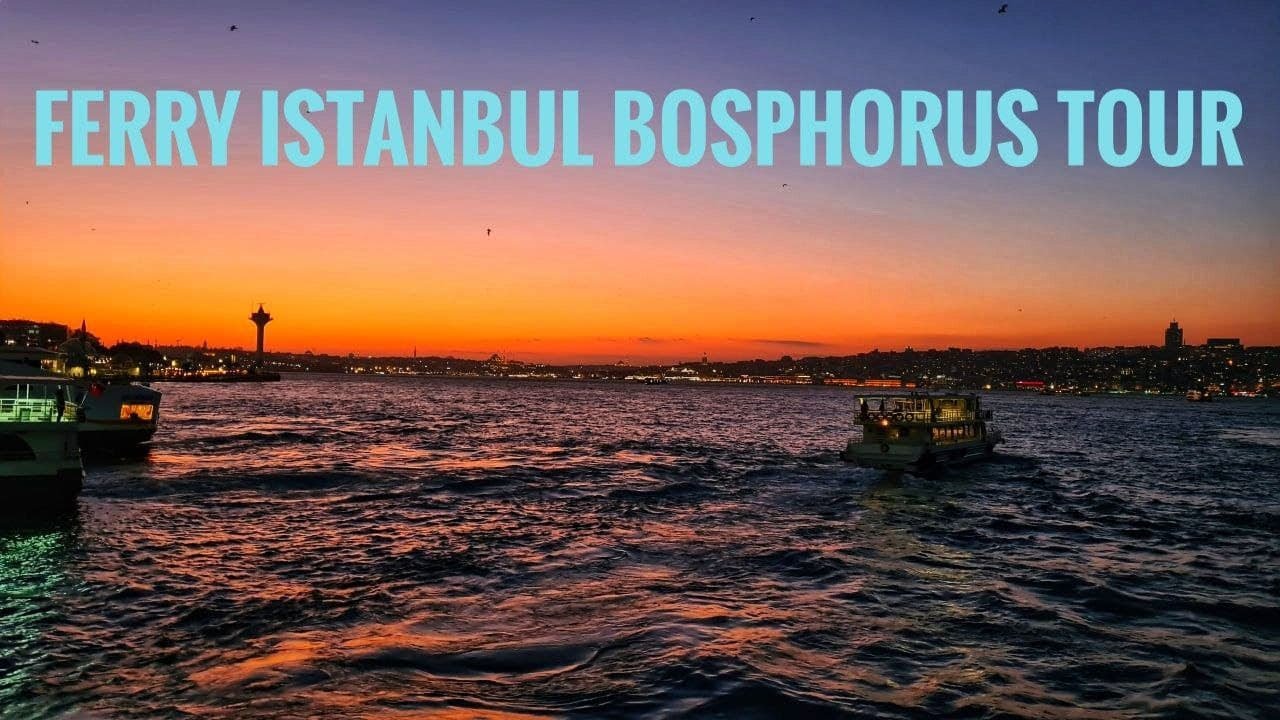 Ferry Tour from Asian side to European Side in Istanbul  | January 2022 | 4k UHD 60fps