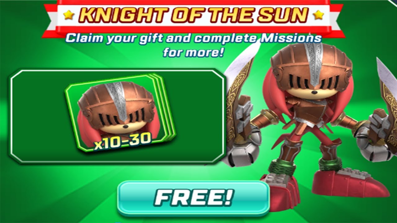 Sonic Forces Speed Battle - Knight of the Sun Event - Sir Gawain Knucles Free Cards Android Gameplay