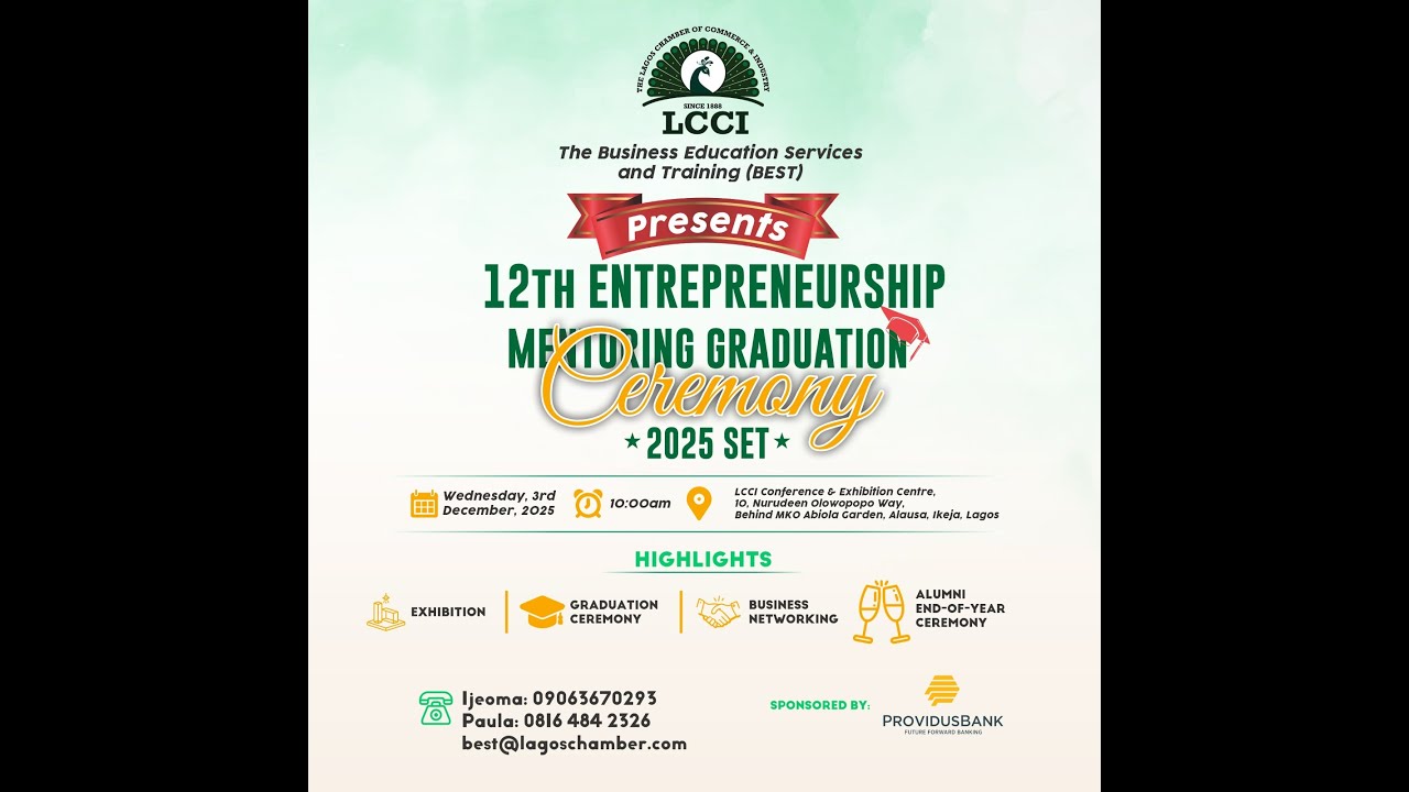 2025 LCCI Entrepreneurship Mentoring Graduation Ceremony - 12th Batch