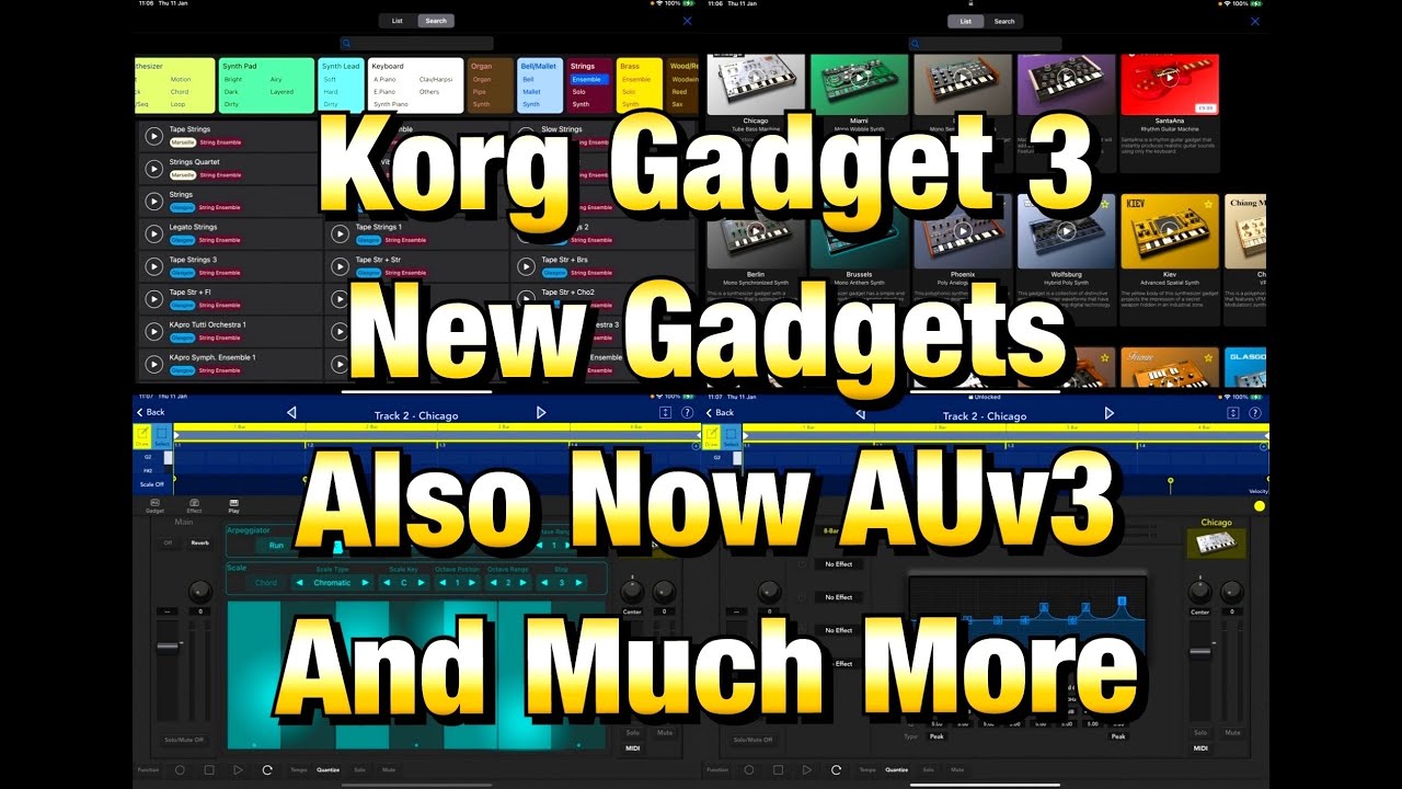 Korg Gadget 3  - 2 New Gadgets - Use Gadgets as AUv3 - 5 New FX & More - Let's Check it Out