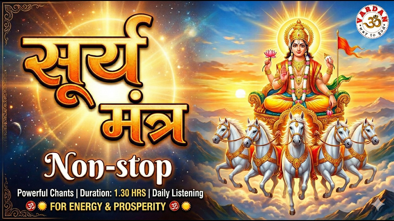 LIVE01🔴  सूर्य मंत्र 1.30 Hours | Non-stop Powerful Chants for Energy & Prosperity | Vardan