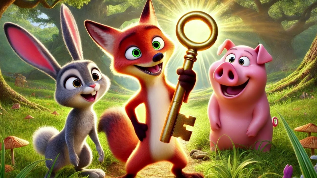 The Great Forest Adventure: Fox, Bunny, and Pig Solve the Magic Puzzle!
