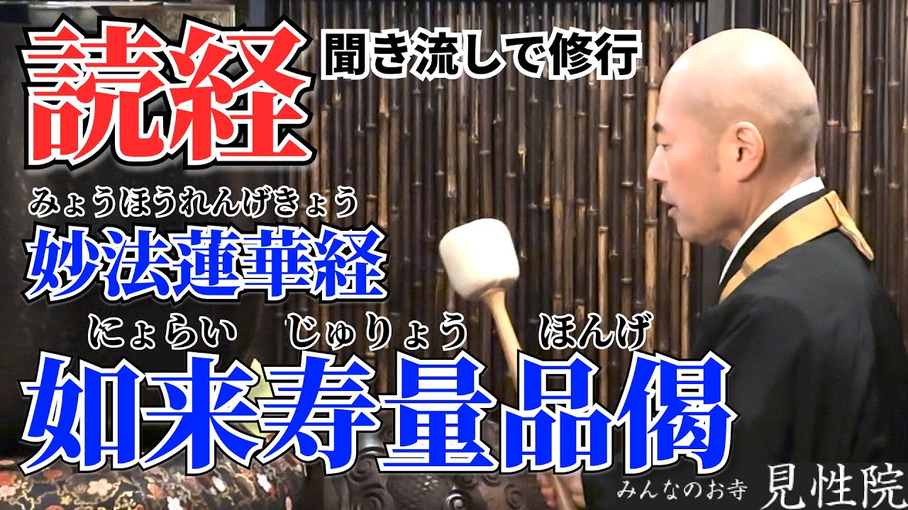 【読経】妙法蓮華経如来寿量品偈（みょうほうれんげきょうにょらいじゅりょうほんげ）/ 曹洞宗のお経 / 聞き流しで修行