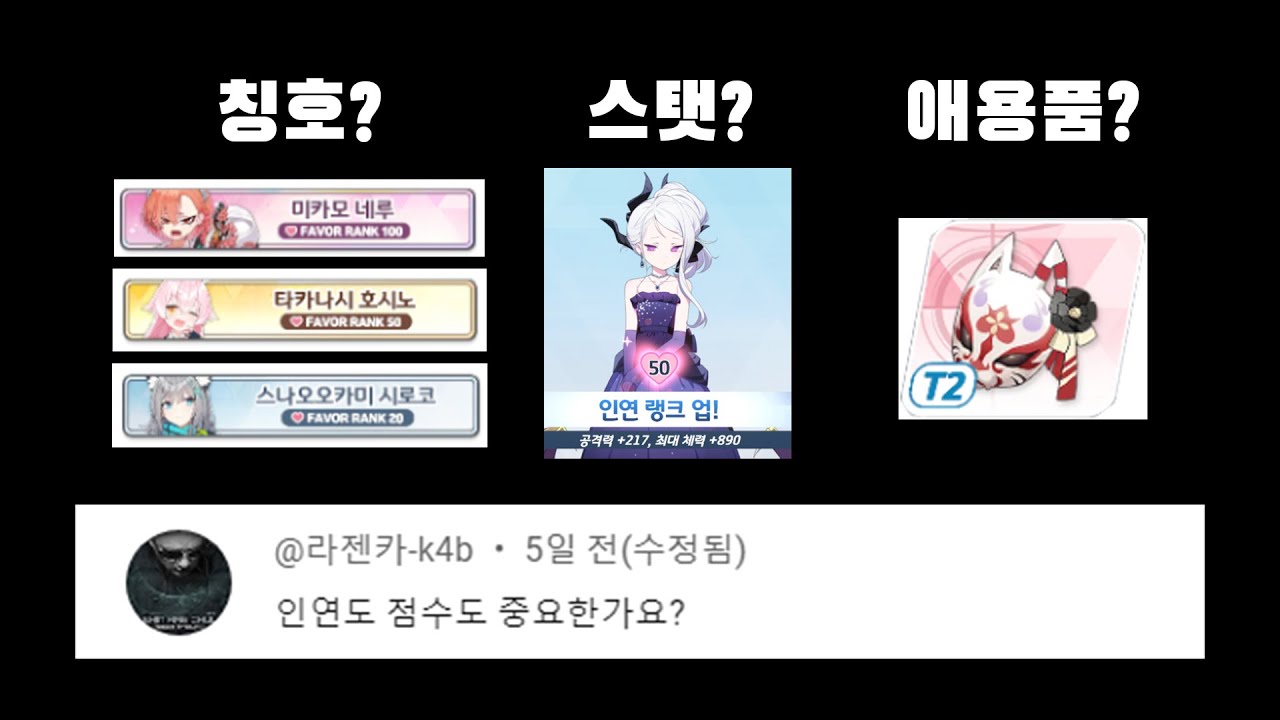 어떤 학생을 얼마나 인연 랭크 올려야 할까?