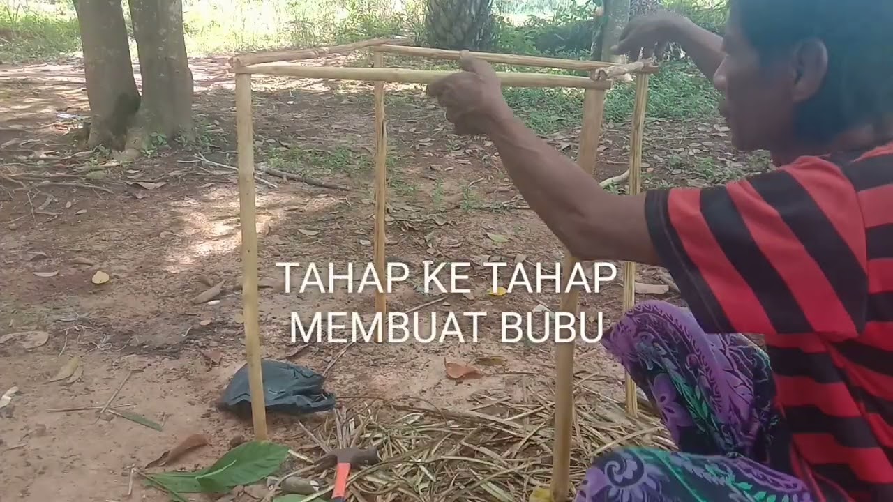 AWAL MULA CARA MEMBUAT BUBU BERBAHAN KAYU, PAKU DAN WARING  (ALAT PENANGKAP IKAN). Part 01.