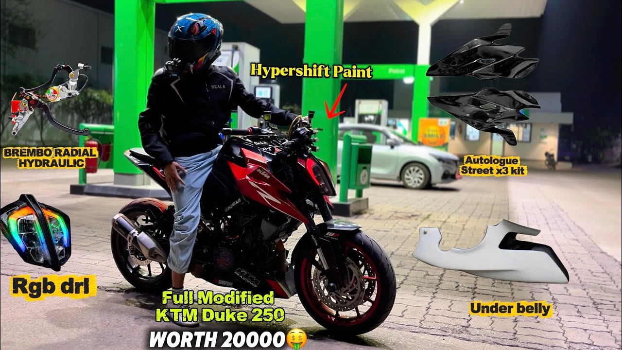 Duke 250 Modified Fully Loaded ❤️|| Chhattisgarh Single Piece|| Custom Paint/Dual-Disc /More 