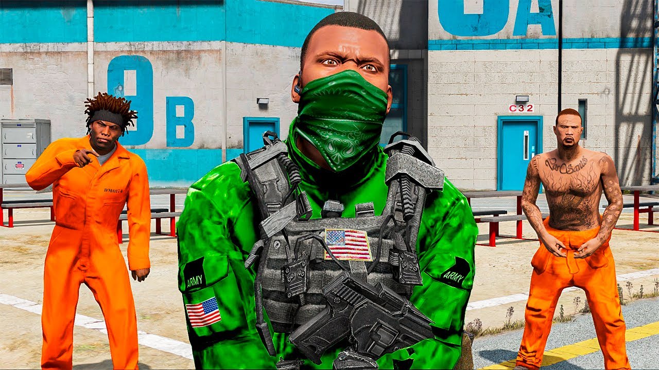 VIREI UM GUARDA DA PRISÃO NO GTA 5!!