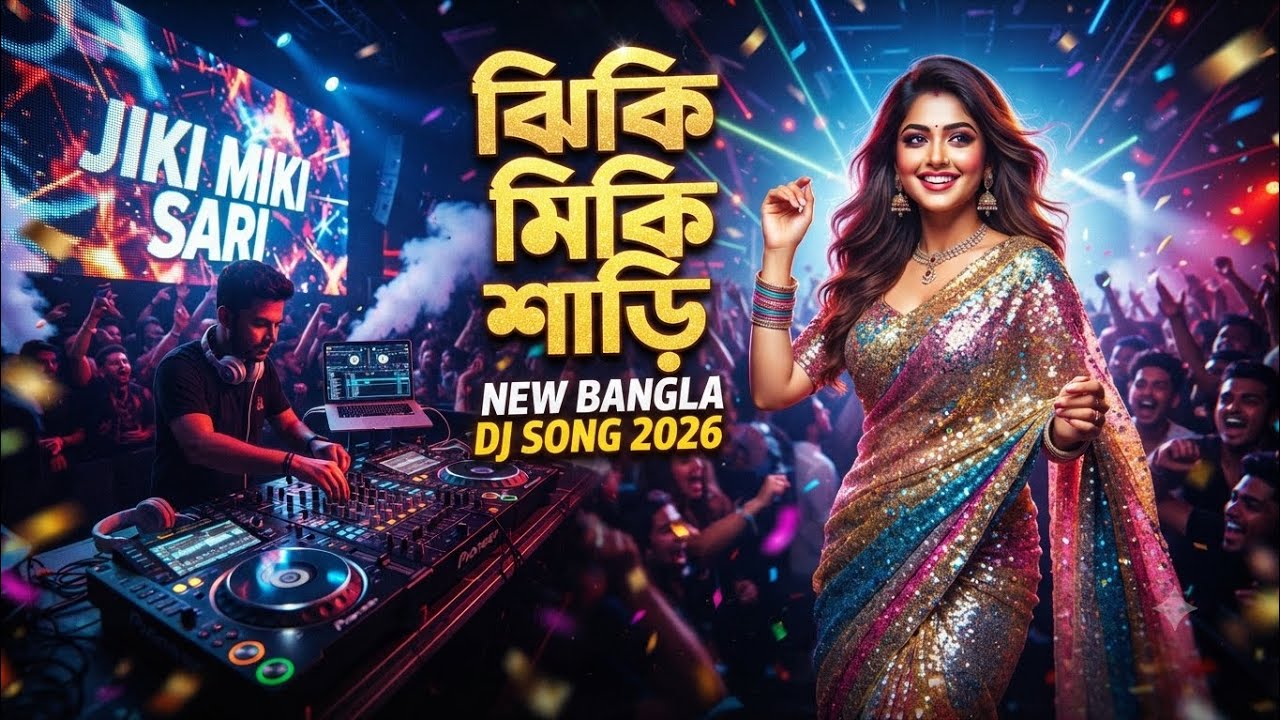 ঝিকি মিকি শাড়ি | Jhiki Miki Shari | New Bangla DJ Song 2026 | Dance Mix | Bengali Folk Fusion