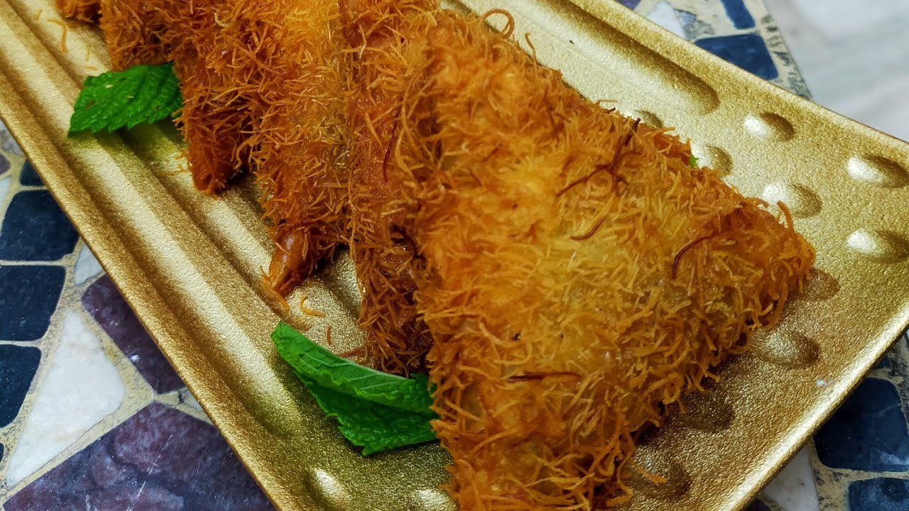 بريوات الكفتة بالكنافة 😍 حشوة مختلفة ورائعة فالمذاق  😋/ تحلية بالكراميل سهلة واقتصادية 😋
