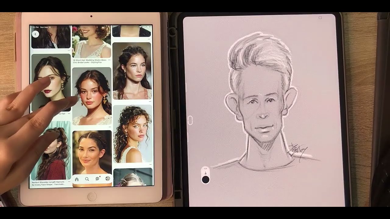Caricature drawing step by step