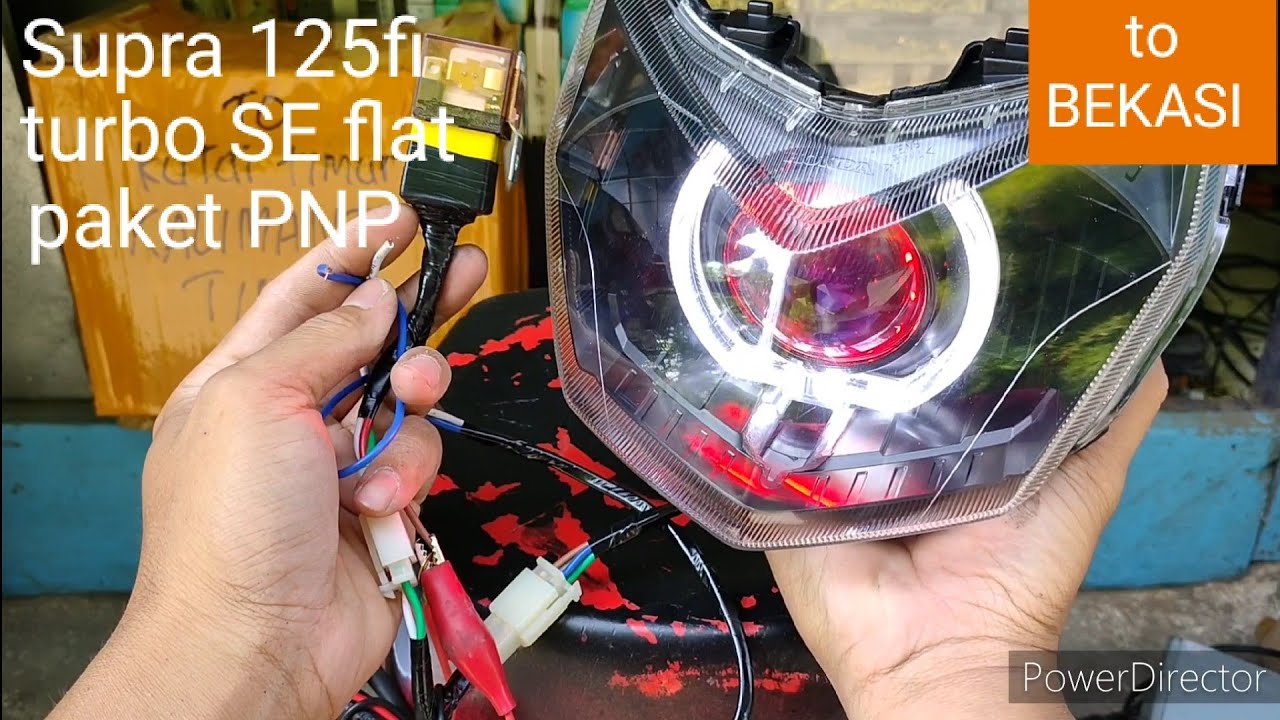 reflektor Supra 125fi turbo SE flat PNP sinar otomotif