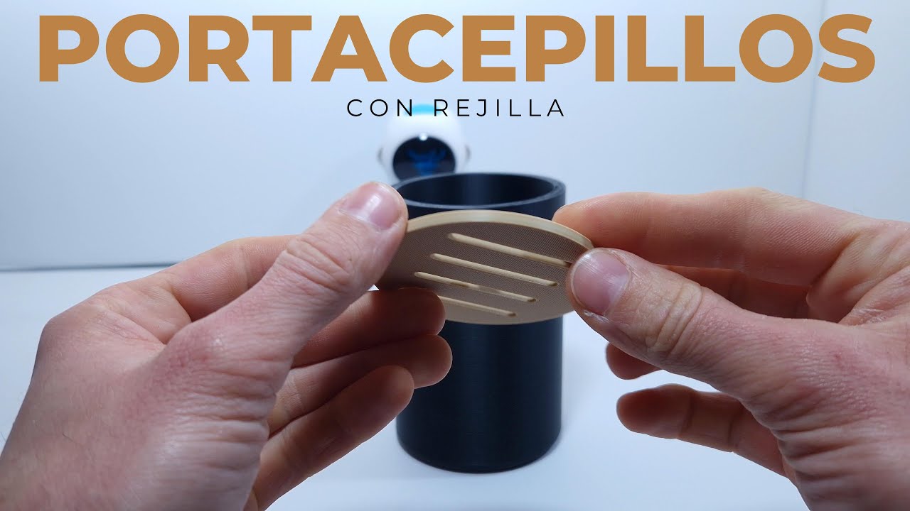 Sencillo portacepillos con rejilla impreso en 3D|DISEÑADO EN FUSION 360 || IMPRESORA ENDER 3 V3 KE |