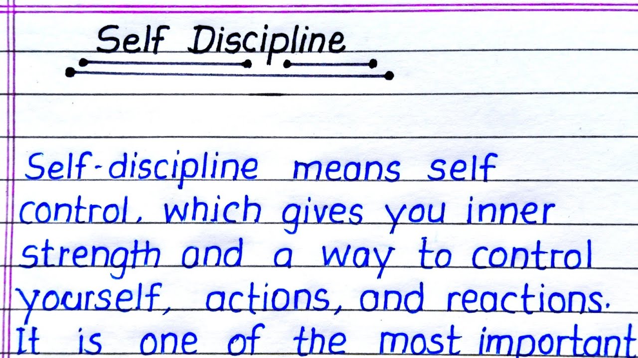 Self Discipline Essay in English || Essay on Self Discipline in English || Essay on Discipline