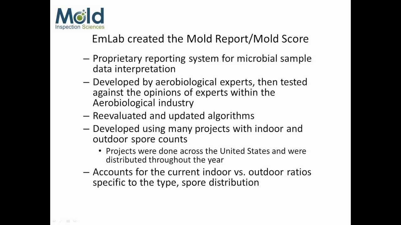 Mold Inspection Sciences - Why We Use EMLab P&K and MoldREPORT