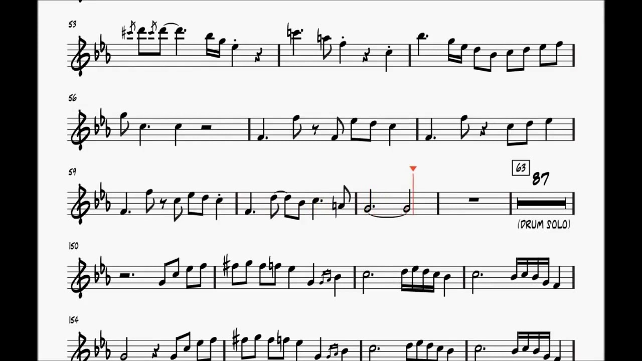 Take Five   Dave Brubeck Saxophone Sheet Music