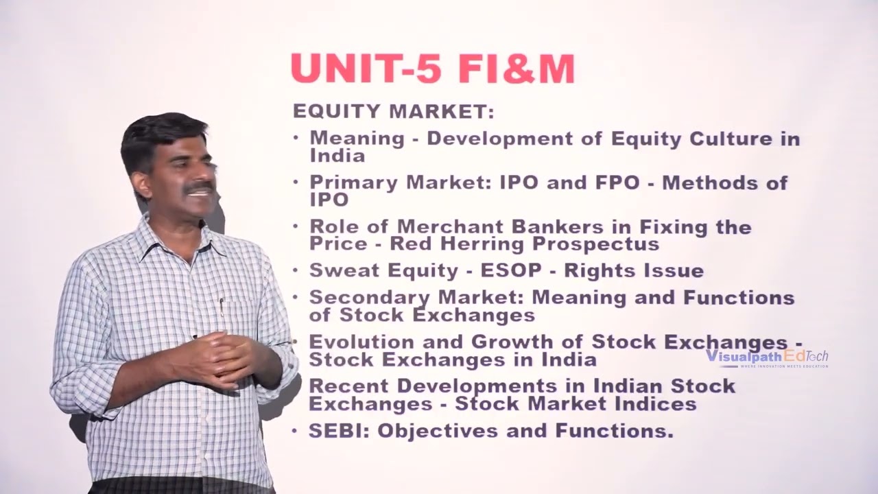 Financial Institutions and Markets Unit 05 ||B.Com Gen|| Second  Year || Sem 1|Equity Market