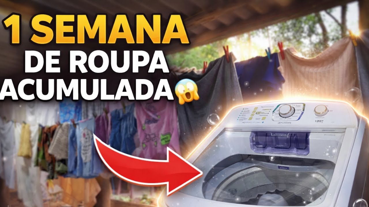 7 DIAS SEM LAVAR ROUPA — ACUMULOU TUDO 😮