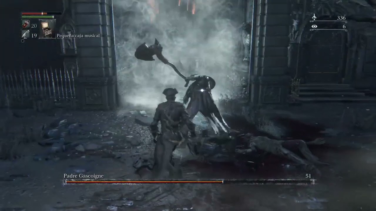 Jugando Bloodborne pelea contra el padre gascoigne 
