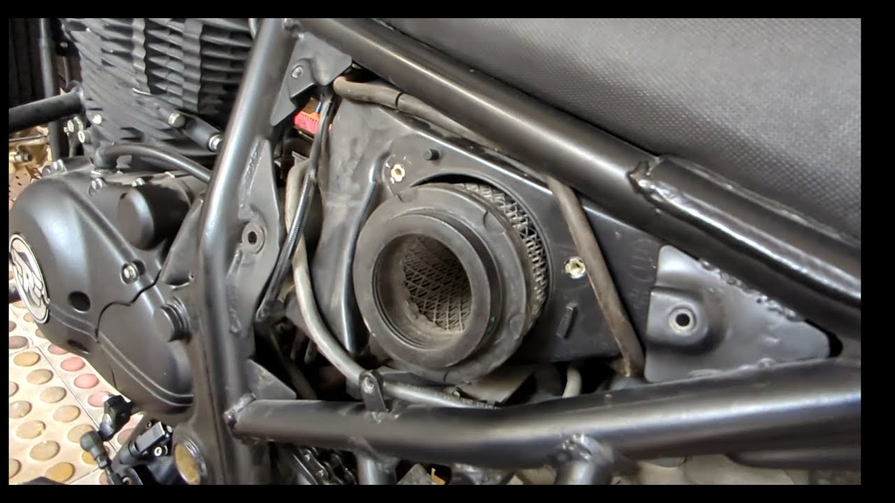 ROYAL ENFIELD HIMALAYAN 411 AIR FILTER CLEAING !DIY!