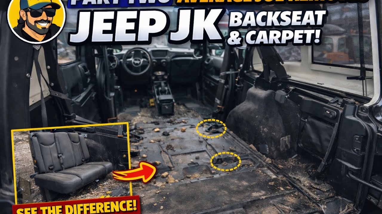 Average Joe buys a 2013 Wrangler JK at Tow yard auction, part two removing the rear seats and carpet