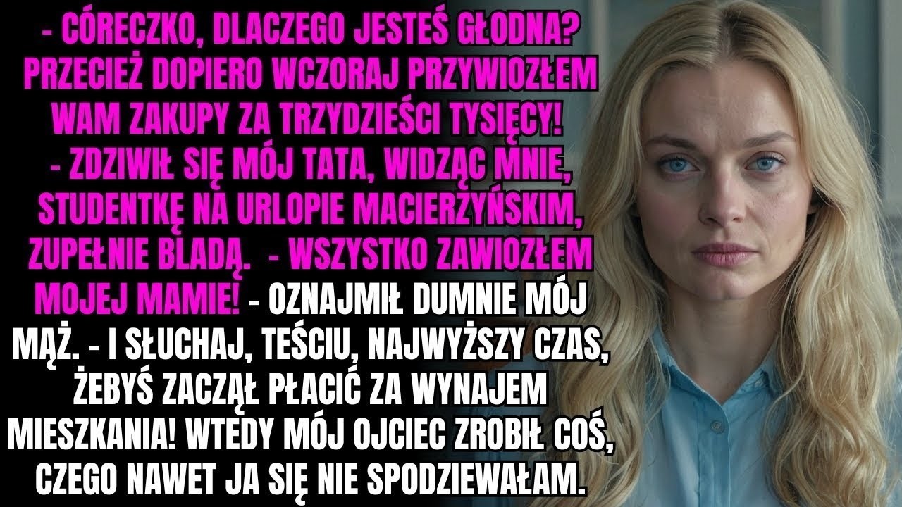 „Wszystkie twoje zakupy zawiozłem mojej matce!” – oznajmił dumnie mąż, gdy ojciec zobaczył mnie