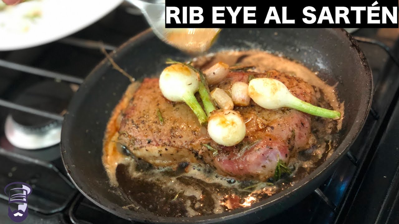 Rib Eye al sartén con mantequilla y finas hierbas