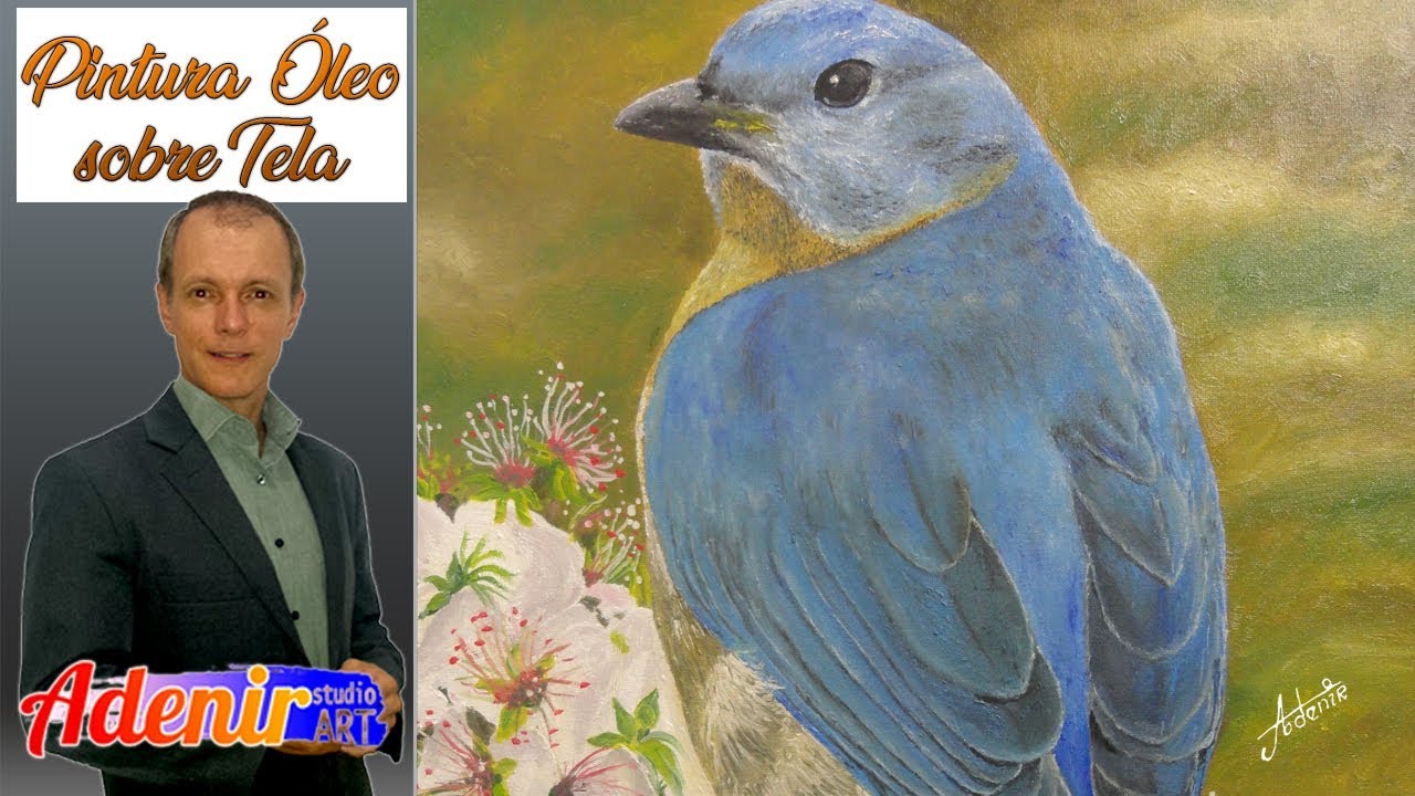#07 Passarinho (Óleo sobre Tela) Speed Paint - Como Pintar