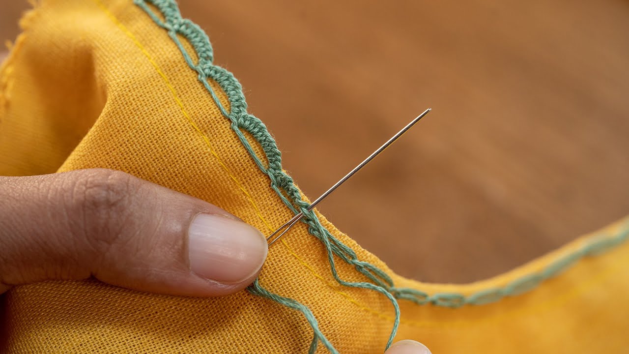 Beautiful Neckline Lace: Easy Hand Sewn Border Tutorial