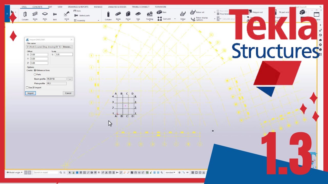 1.3 ازاي تستورد ملف اوتوكاد داخل تكلا - Import AutoCAD