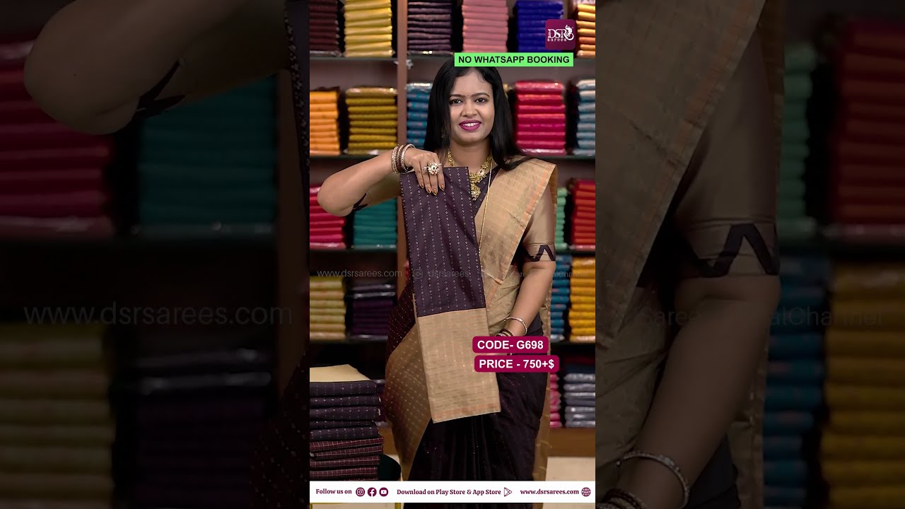 Arani semi silk bridal saree @ 750+$😊| Bookings - 9344314545 | www.dsrsarees.com