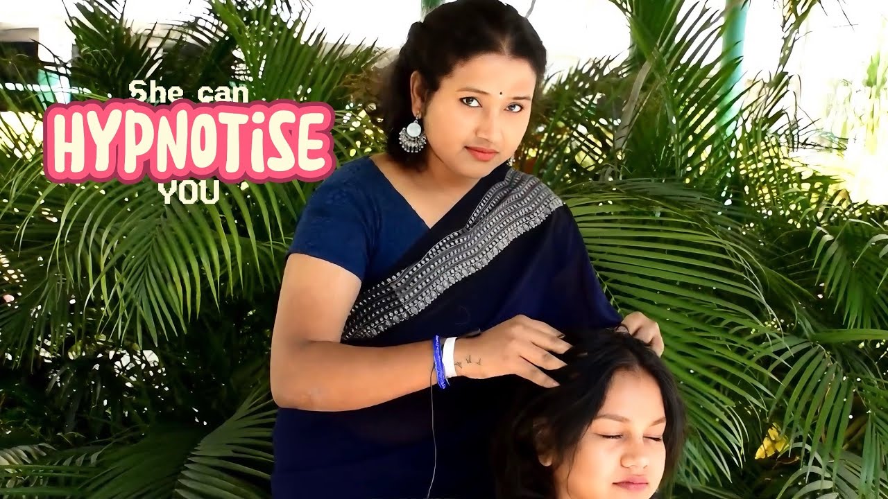 Best ASMR Head Massage By Monalisa In Garden 