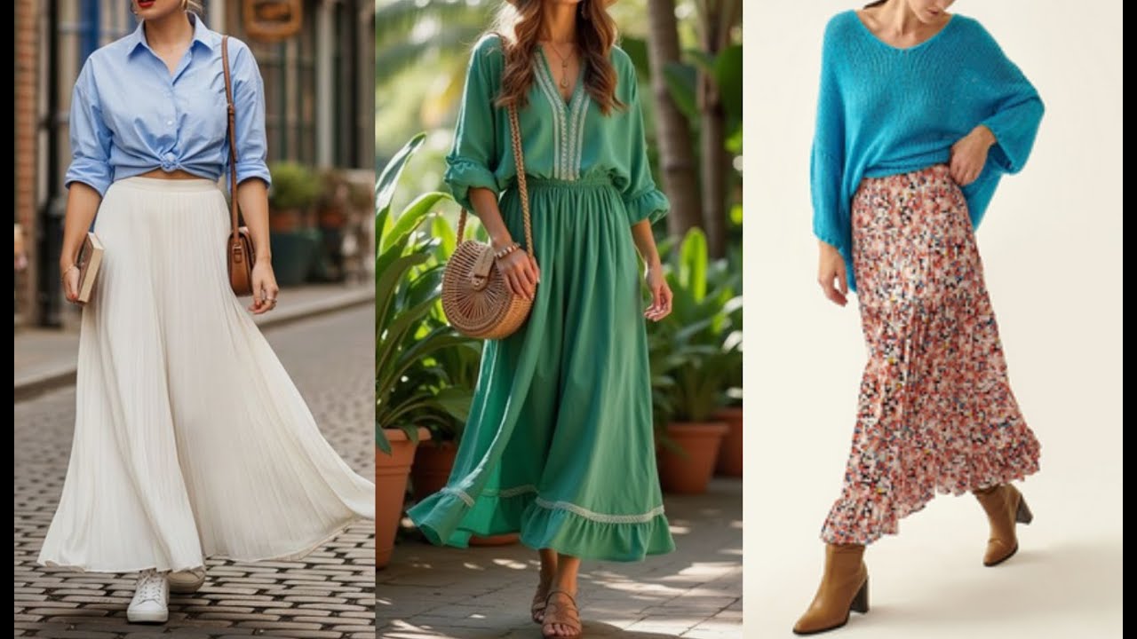 Summer Long Skirt Outfit Ideas