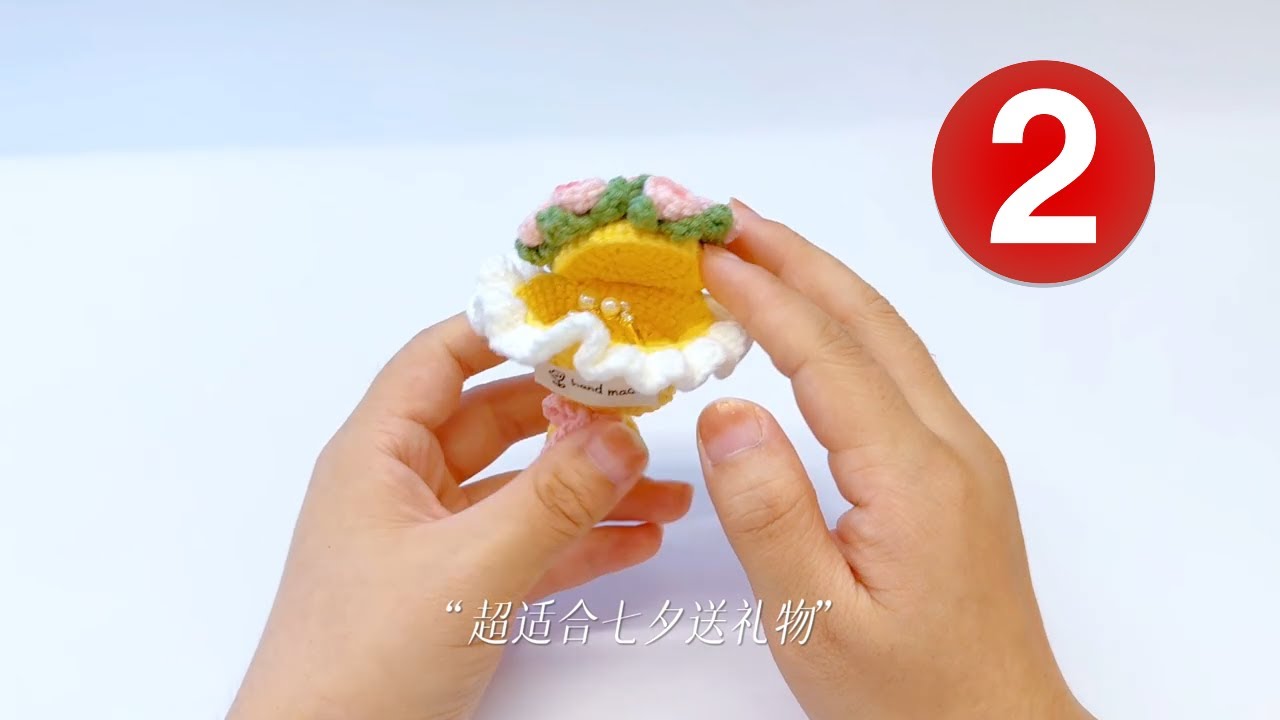 Crochet Rose Bouquet Ring Box Tutorial  Romantic DIY Gift 02