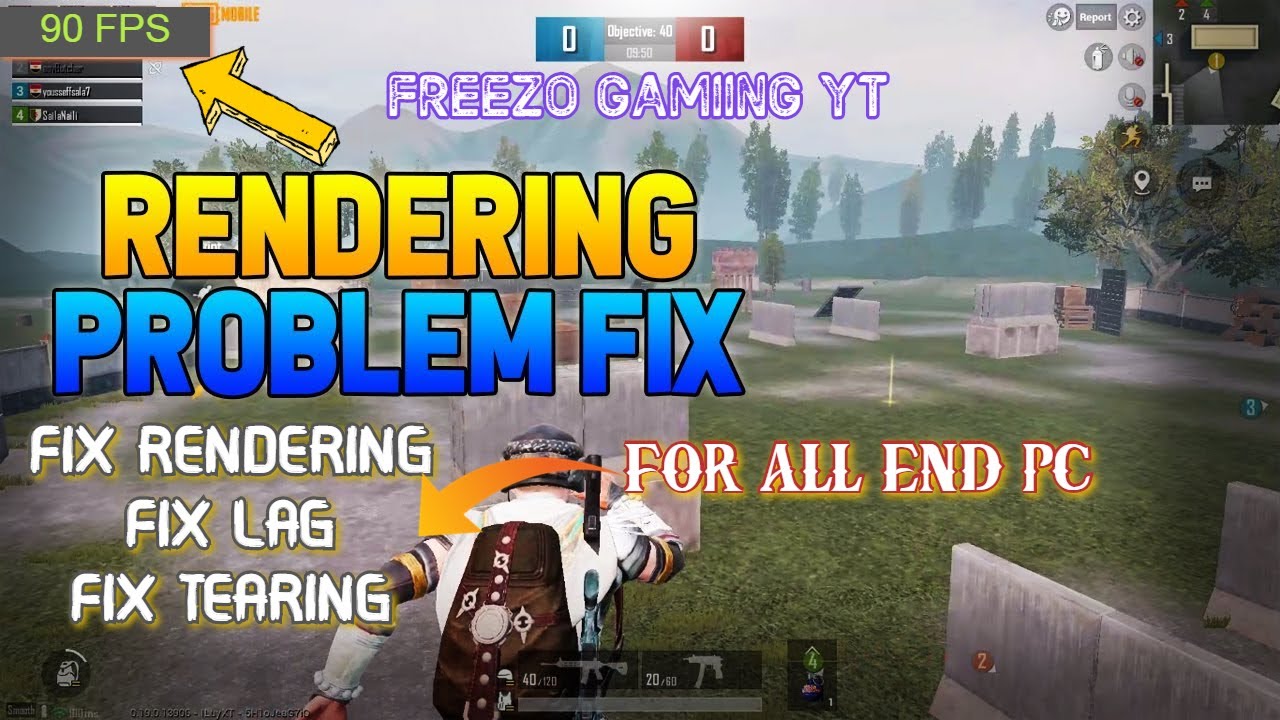 FIX RENDERING, LAG, TEARING FOR ALL END PC | PUBG MOBILE RENDERING FIX 2020 | GRAPHICS RENDERING FIX