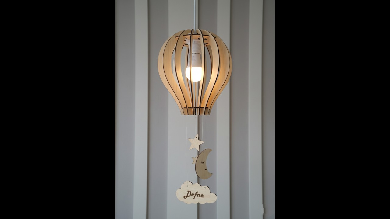 Uçan Balon Sarkıt Avize Montajı (İsimli) -  Flying Balloon Pendant Lamp Chandelier Installation