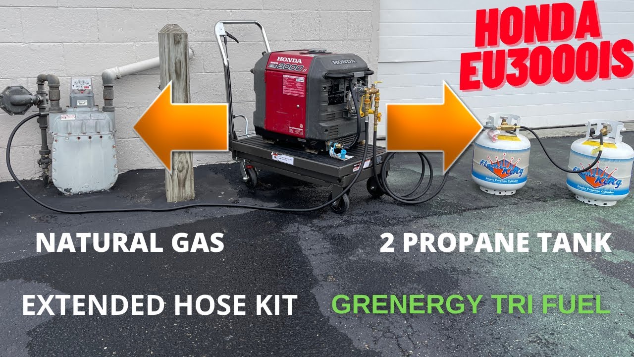 Convert to Natural Gas for HONDA EU3000is / EU30i Generator and Propane Extended Run Fuel Tank
