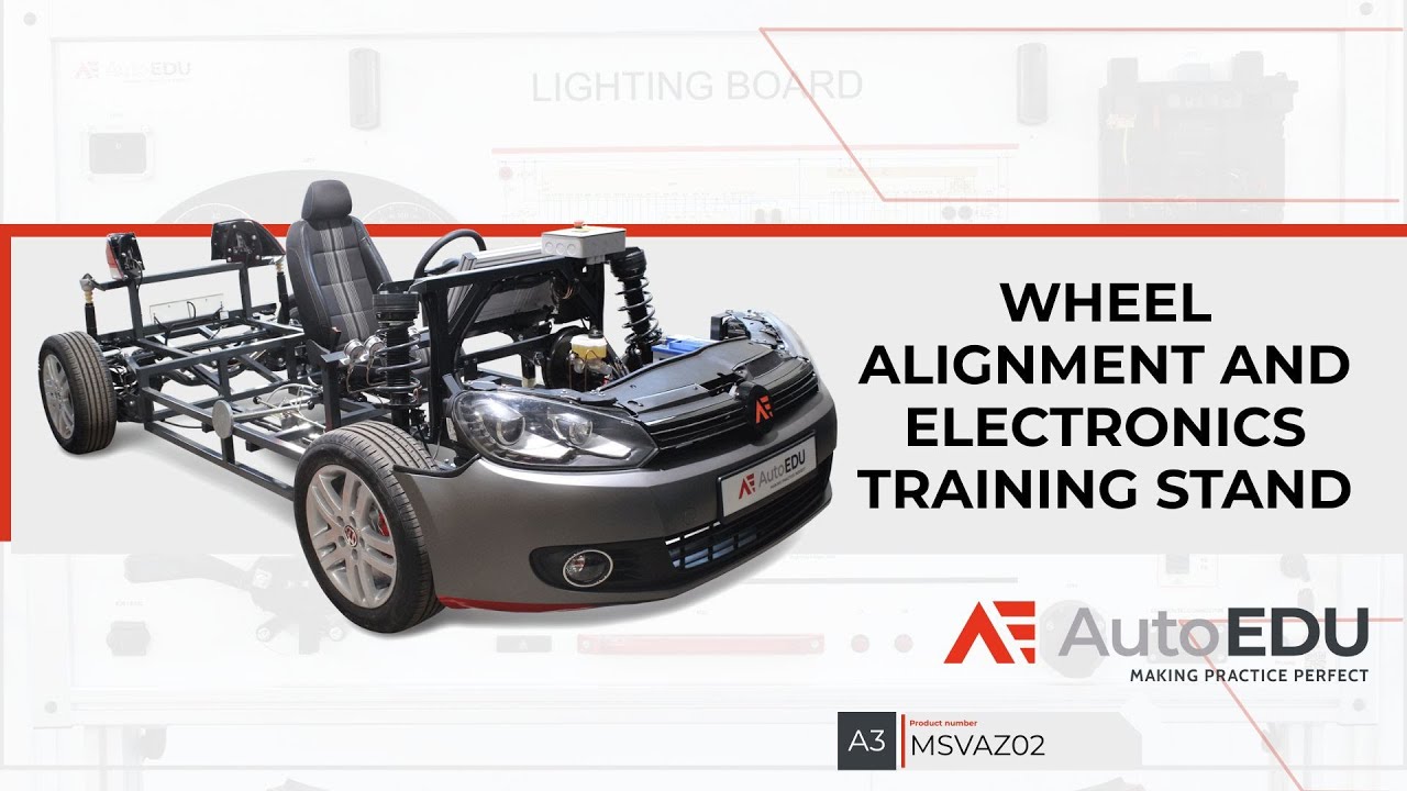WHEEL ALIGNMENT AND ELECTRONICS TRAINING STAND from AutoEDU