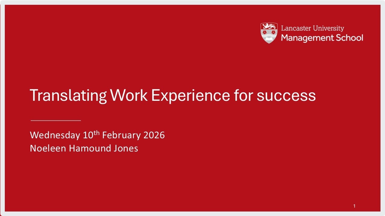 Translating Work Experience for success