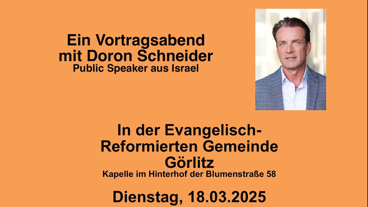 Vortrag Doron Schneider - Israel und die aktuelle Lage im Nahen Osten