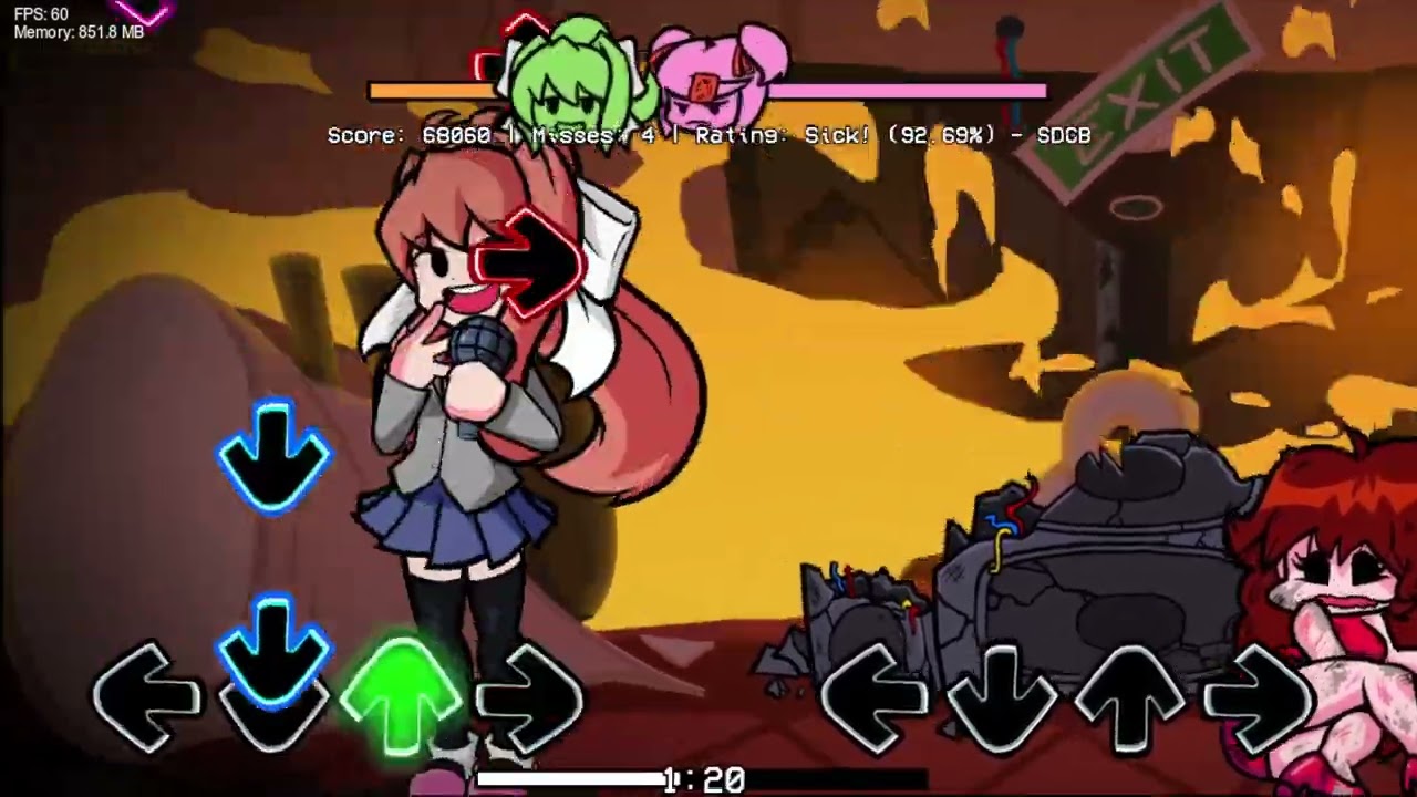 Genocide, but Natsuki and Monika sing it - Friday Night Funkin' Cover