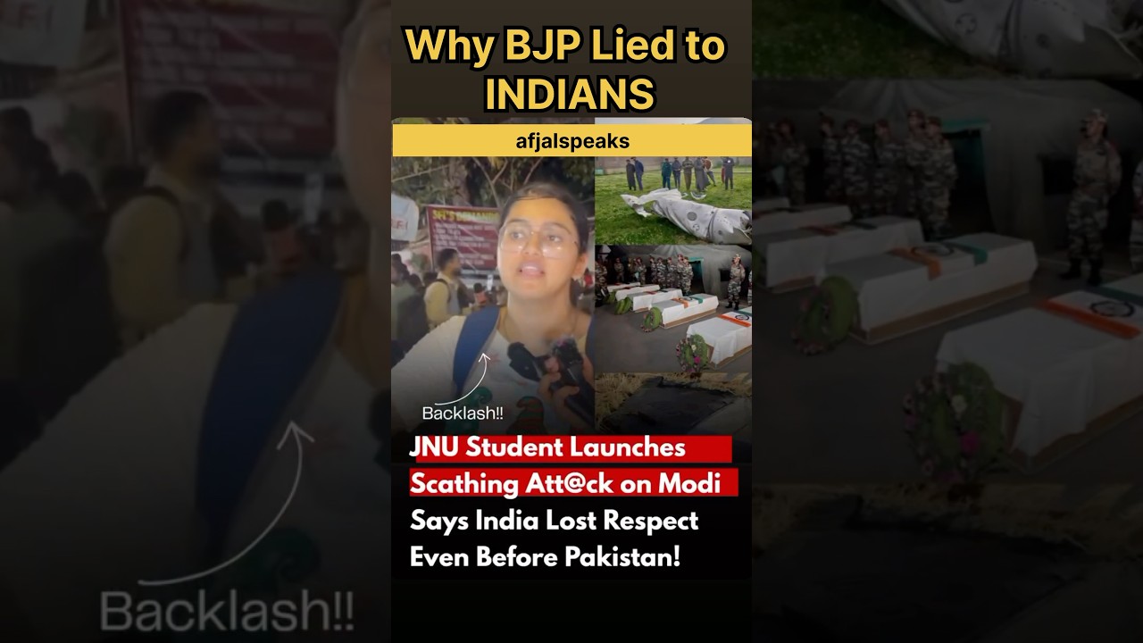 JNU Student Launches Scathing Attack on Modi, Claims India Lost Global Respect #shorts