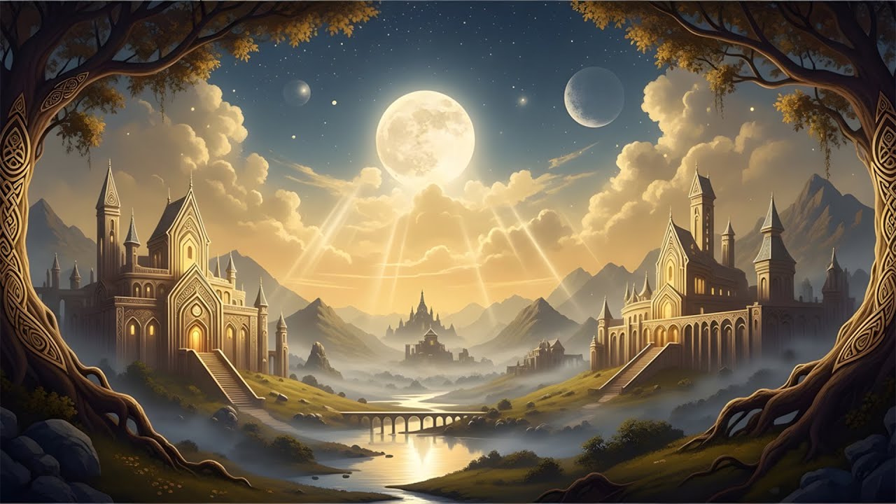 Celtic Moonlit Golden Heavens - Songs of Radiant Palaces and Celestial Light,  Fantasy Palaces