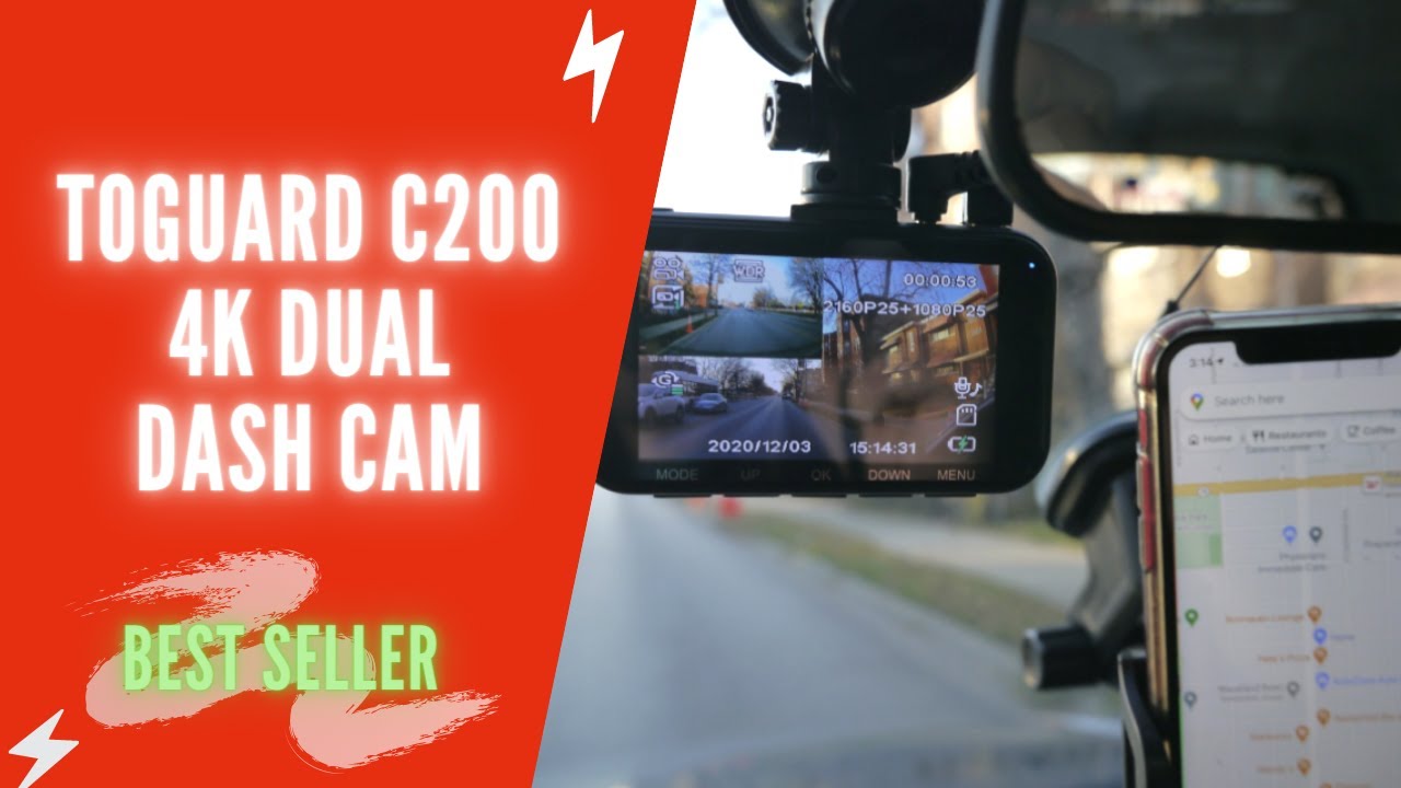 TOGUARD C200 4K Dual Dash Cam Review & Unboxing | TOGUARD Dash Cam Front and Rear Install & Test